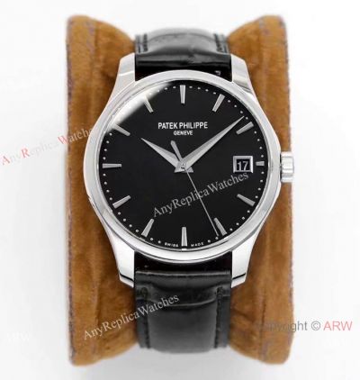 ZF Factory Patek Philippe Geneve Calatrava 39mm Watch Black Dial 9015 Movement